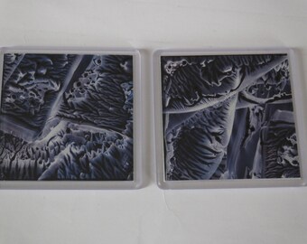 Encaustic Wax Coaster Set of 2