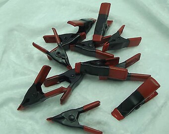 One Dozen 12 2" BONDING CLIPS Clamps Hold Projects for Gluing Spring Loaded Tools