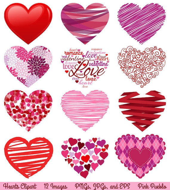 Valentine's Day Hearts Clipart Clip Art Love Clipart Clip