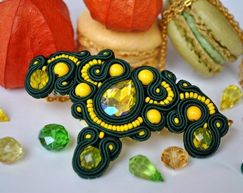 Matcha Necklace - Handmade Soutache Necklace