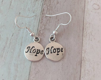 Awareness earrings, hope earrings, handmade earrings, hope jewelry, cute earrings, cute jewelry, novelty earrings, novelty jewelry,