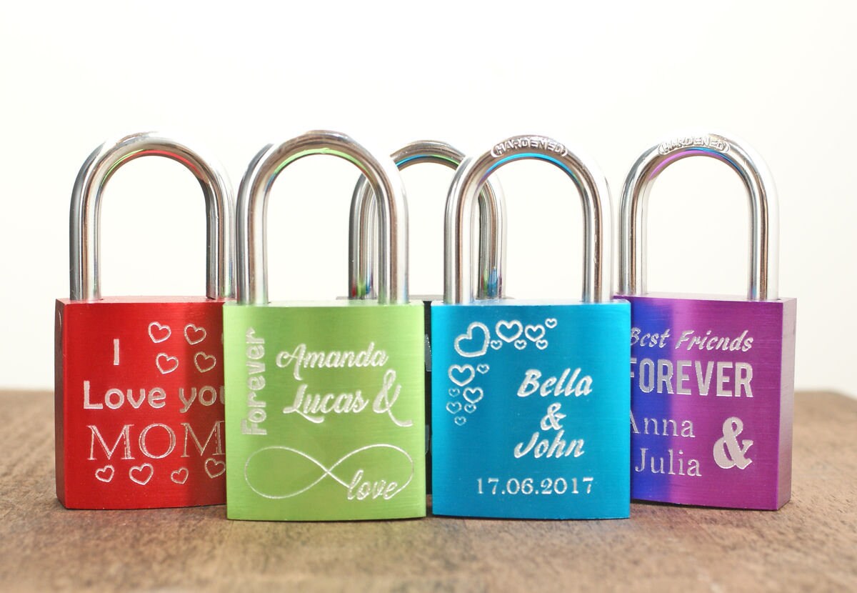 Engraved lock // Love padlock // Custom Lock // Love Padlock