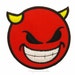 Evil Smile Yellow Horn Red Devil Baby Kids Iron on Patch Sew on Embroidered Patch Applique, Gift, Collectible, Craft, Motif, Kid