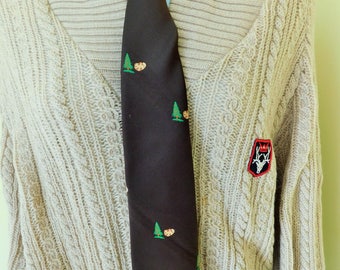 Vintage, 1950's-60's, Maine Potato, Polyester , Narrow Necktie, by Lupos, Caribou, Maine,