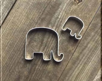 Set of 2 Elephant Metal Cookie Cutters #NAWK3
