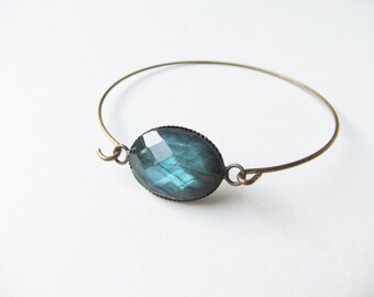Bluenight genuine labradorit filigree bracelet