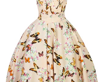 Sarah-P butterfly vintage 50's retro rockabilly swing dress
