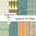 Retro Mid Century Modern Paper Pack - 8 Printable Digital Scrapbooking Papers - 12 x 12 - 300 DPI - INSTANT DOWNLOAD