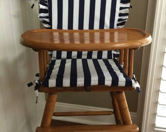 High chair pad / high chair cushion / wooden high chair pad / highchair cushion / highchair pad / vintage / monogrammed