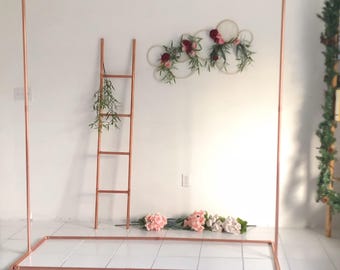 Copper Backdrop No. 5 Wedding Backdrop - Wedding Arch - Copper Arch - Backdrop - Copper Wedding - Minimalist Decor - Floral Arch -6.5ft Tall