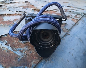 Camera Strap navy blue-handmade camera strap-Worldwide shipping-carrying cord-strap-shoulder strap-universal Seilstyles