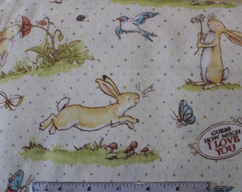 Guess How Much I Love You in 100% Bruched Cotton Flannel Y2321 Patchwork Quilting