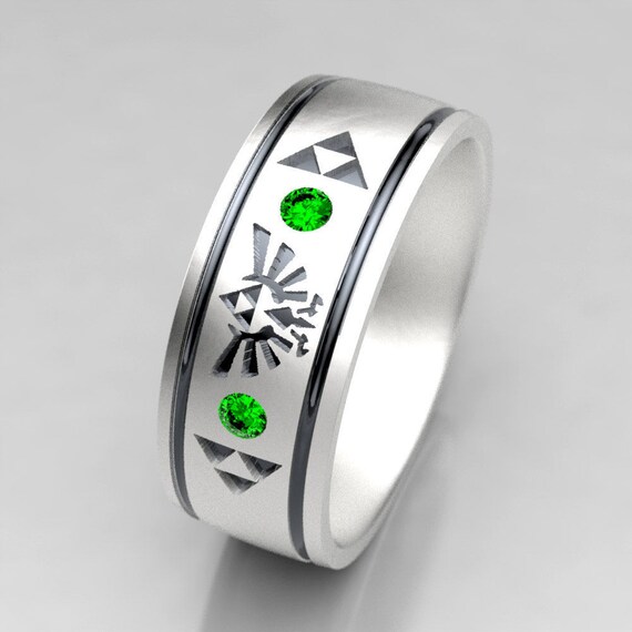  Zelda  Wedding  Ring  Mens Zelda  Silver Wedding  Band with