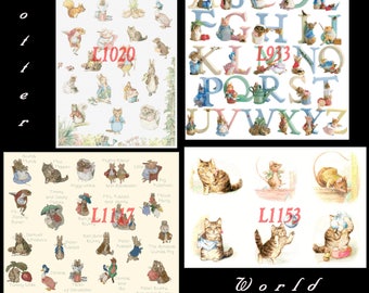 beatrix potter Cross Stitch special offer 4 patterns L933, L1117, L1020, L1153 beatrix potter Pattern pdf files - L1380