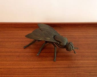 Vintage Brass Fly Ashtray, Dish