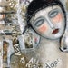 Special Price Free Shipping Mixed Media Painting Collage Print Modern Folk Heart