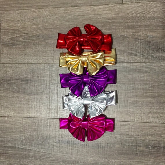 Items similar to Girls Metallic Headbands, Girls Set of Headbands, Baby Headbands, Girls