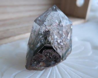 143g Chunky Lodolite Garden Quartz Polished Point - ITEM #181 - 6.8 x 4.5 x 4cm