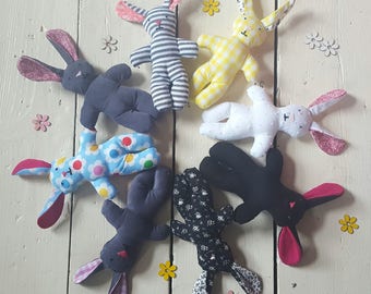 Bunnies / squeaky toys /Christmas stocking fillers/ baby toys / soft toys / baby shower gift / children's gift