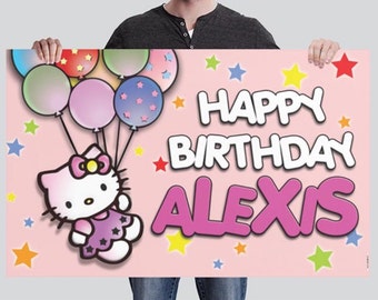 BANNER - Hello Kitty Birthday Banner