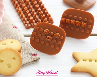 Cookie Stamp Soap Stamp Seal Soap Mold Letter Set A-Z , Number Set 0-9 ,Expression