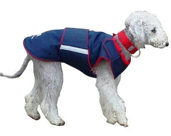 Winter Dog Coat - Blue Dog Jacket - Custom made Dog Coat - Waterproof / Fleece coat - custom made for your dog