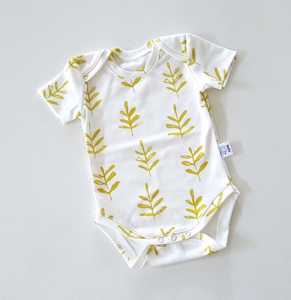 Clearance Sale Organic Baby Onesie In Sprigs Baby Bodysuit