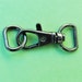 FREE SHIPPING--40 of 1.5 inch with 1/2 inch Loop End Clasps Lobster Claw Hooks and 40 of 1/2 inch D-rings in Gunmetal/Black Nickel