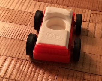 Vintage Fisher Price White and Red Car