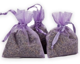 Very Fragrant Dried Organic Lavender Flower Bud Filled Sachets Potpourri Bags