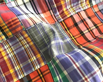 Robert Kaufman - Nantucket Patchwork 2 - Sunrise - Yarn Dyed Cotton Madras Plaid Patchwork