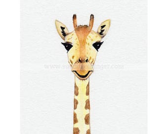 Water Colour Baby Giraffe Limited Edition Print