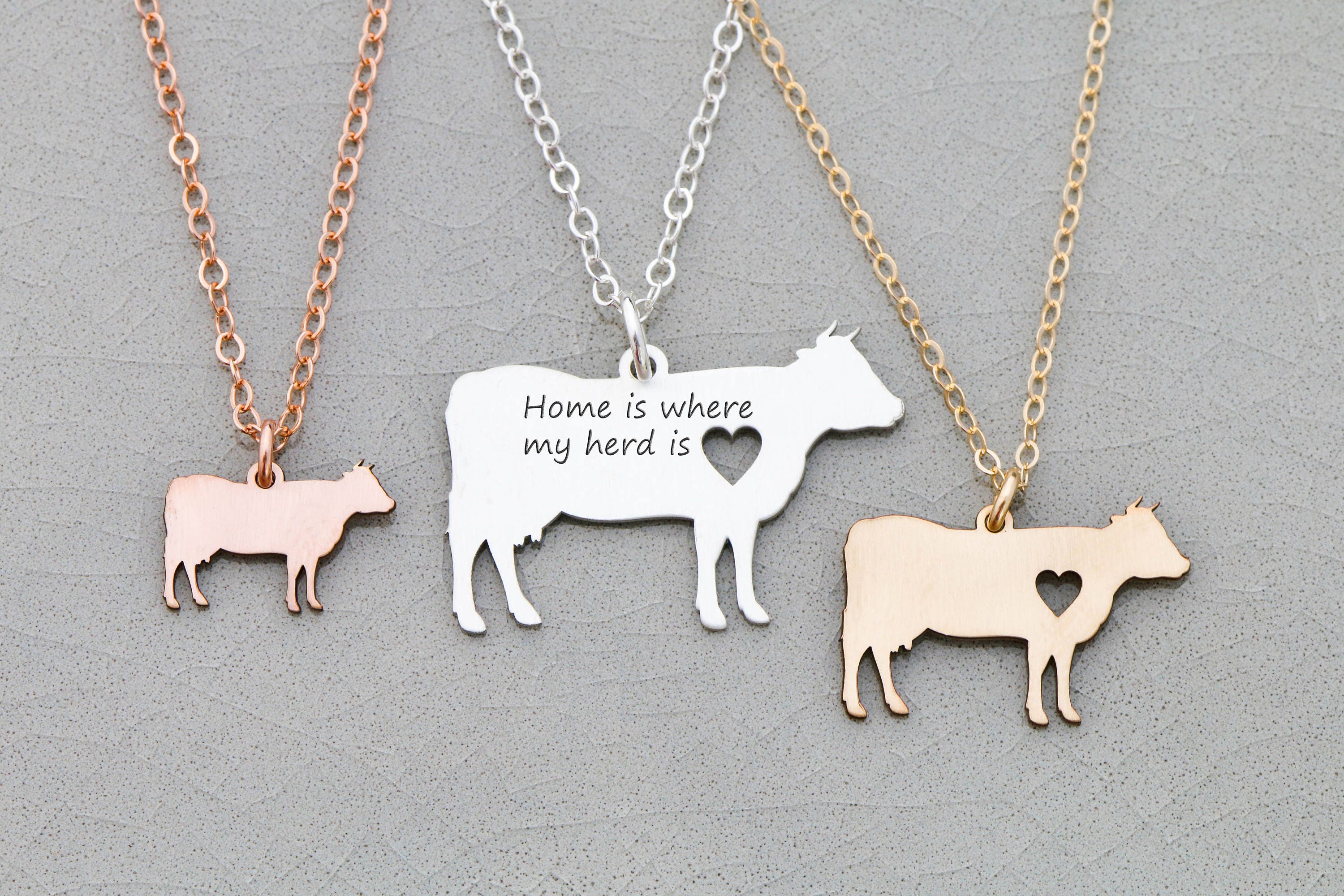 Cow Necklace Cattle Jewelry Personalized Pet Cow Jewelry