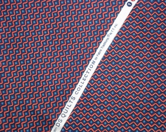 SALE : DS Quilts Denyse Schmidt Zig Zag red navy Fairgrounds FQ or two
