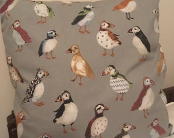 Puffins cushion