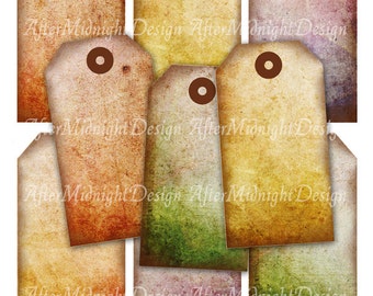 TAGS 65 Grungy Shabby Gift tags Hang tags Vintage style