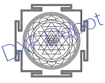 Sri Yantra - DXF - Vector Art - Clip Art - Png - AI - Jpeg - Pdf - Silhouette - Cricut - Laser Cutting Files