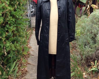 Retro Full length leather jacket