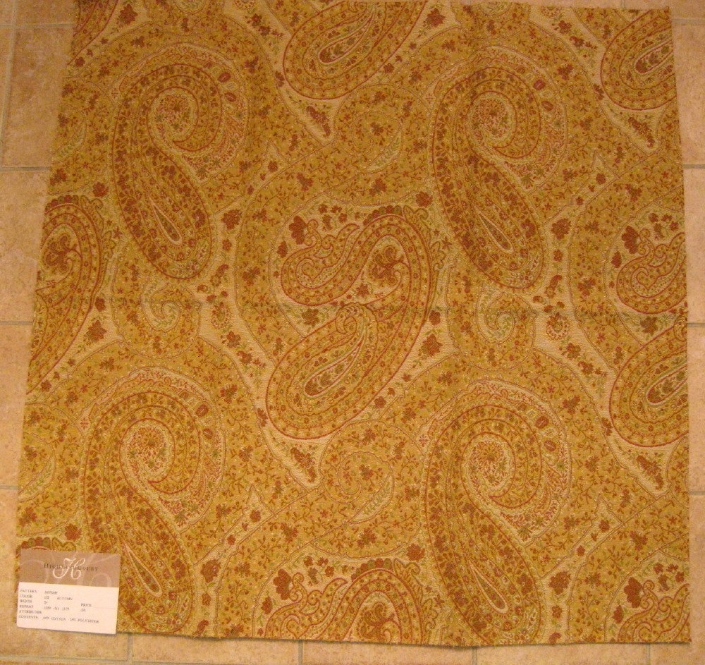 Autumn Paisley Tapestry Upholstery Designer Fabric Sample