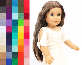 Fits like American Girl Doll Clothes - Trendy Cold Shoulder Dress, You Choose Color | 18 Inch Doll Clothes
