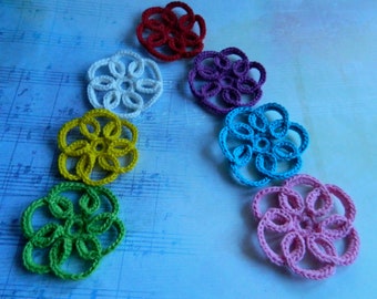 Crochet Flowers Applique, Scrapbooking application