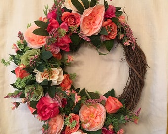 Spring Wreaths For Front Door - Front Door Wreaths - Summer Wreaths - Spring Door Wreaths - Summer Door Wreaths - Spring Decor - Door Wreath