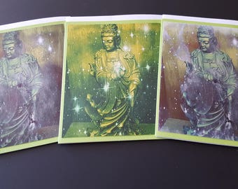 Quan Yin 3 Card Set Green Two