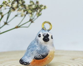 Tufted Titmouse handmade necklace