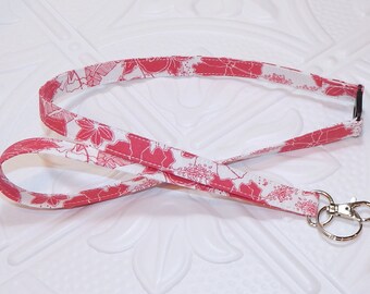 Floral Lanyard - Breakaway Lanyard - Badge Holder - Key Lanyard - Key Chain - Teachers Gifts