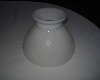 Lamp Shade, Hobnail Glass Lamp Shade. White Hobnail Milk Glass Shade