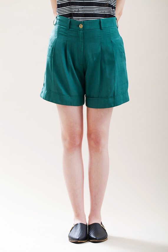 Womens shorts green shorts High waisted shorts Summer