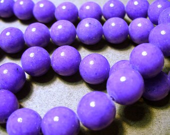 Jade Beads Gemstone Purple Round 10MM