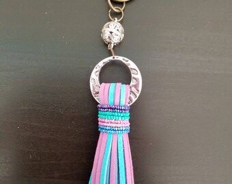 Leather Tassel Keychain
