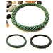 Turquoise Picasso Beads Bracelet - Mrable Seed Bead Crochet Rope Bracelet - Japanese Glass Seed Bead Roll On Bracelet - Beaded Bangle